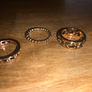 Elegant Gold-Tone Ring Set